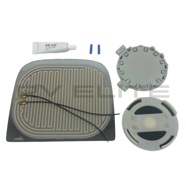 RV Upper Mirror Heated Flat Glass Replacement Kit | For Class A Motorhomes & RVs - American Coach, Holiday Rambler, Fleetwood, Monaco Coach