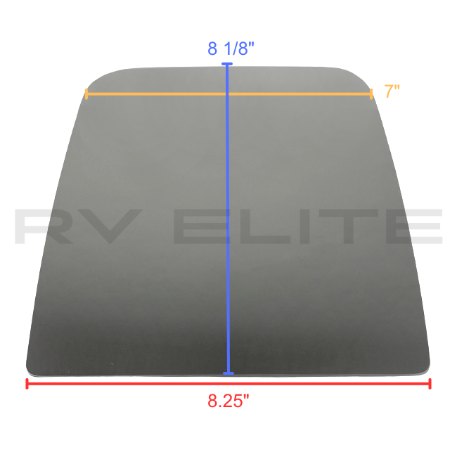 RV Upper Heated Mirror 8" x 8" Velvac