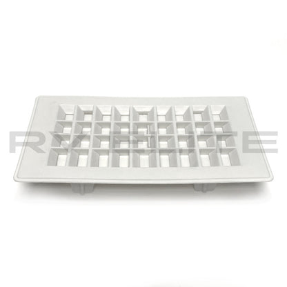 RV Floor Register Vent 9.25" x 5.25" White | For Class A Motorhomes & RVs - American Coach, Holiday Rambler, Fleetwood, Monaco Coach