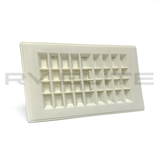 RV Floor Register Vent 9.25" x 5.25" White | For Class A Motorhomes & RVs - American Coach, Holiday Rambler, Fleetwood, Monaco Coach
