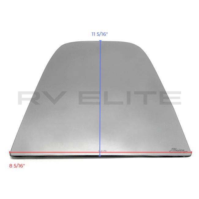 RV Upper Mirror Heated Flat Glass Kit 11 5/16" x 8 5/16" | For Class A Motorhomes & RVs - American Coach, Holiday Rambler, Fleetwood, Monaco Coach
