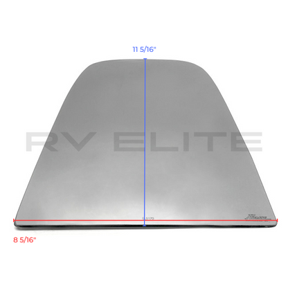 RV Upper Mirror Heated Flat Glass Kit 11 5/16" x 8 5/16" | For Class A Motorhomes & RVs - American Coach, Holiday Rambler, Fleetwood, Monaco Coach