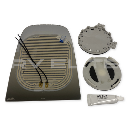 RV Upper Mirror Heated Flat Glass Kit 11 5/16" x 8 5/16" | For Class A Motorhomes & RVs - American Coach, Holiday Rambler, Fleetwood, Monaco Coach