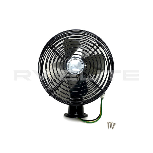 New - RV Dash Fan 12V 2 Speed REV 10007141, REV Group - American Coach, Holiday Rambler, Fleetwood, Monaco Coach