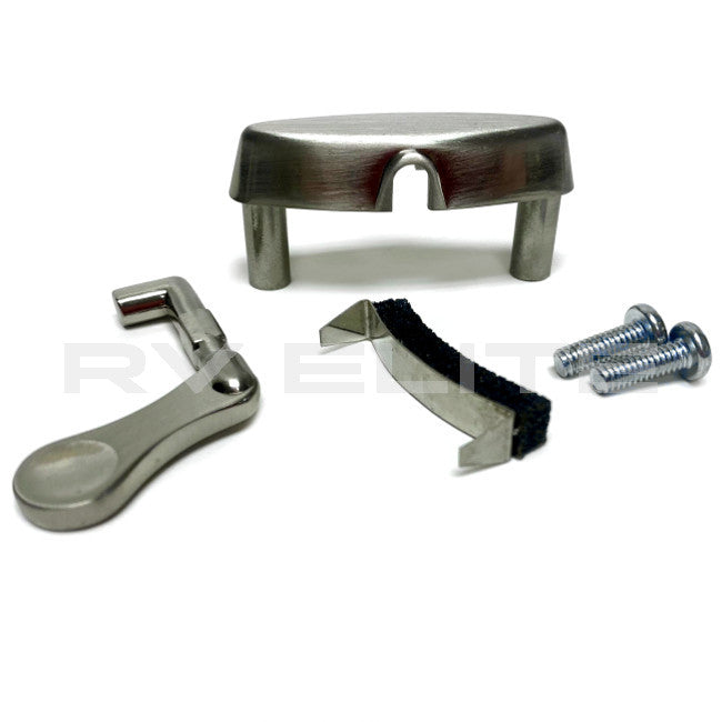 New - RV Satin Nickel Travel Latch for Wardrobe Door 10107656, REV Group - American Coach, Holiday Rambler, Fleetwood, Monaco Coach
