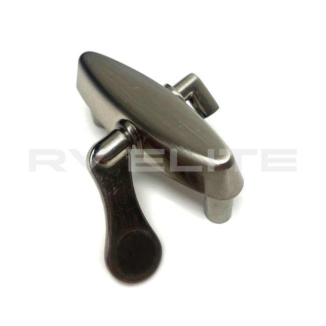 New - RV Satin Nickel Travel Latch for Wardrobe Door 10107656, REV Group - American Coach, Holiday Rambler, Fleetwood, Monaco Coach