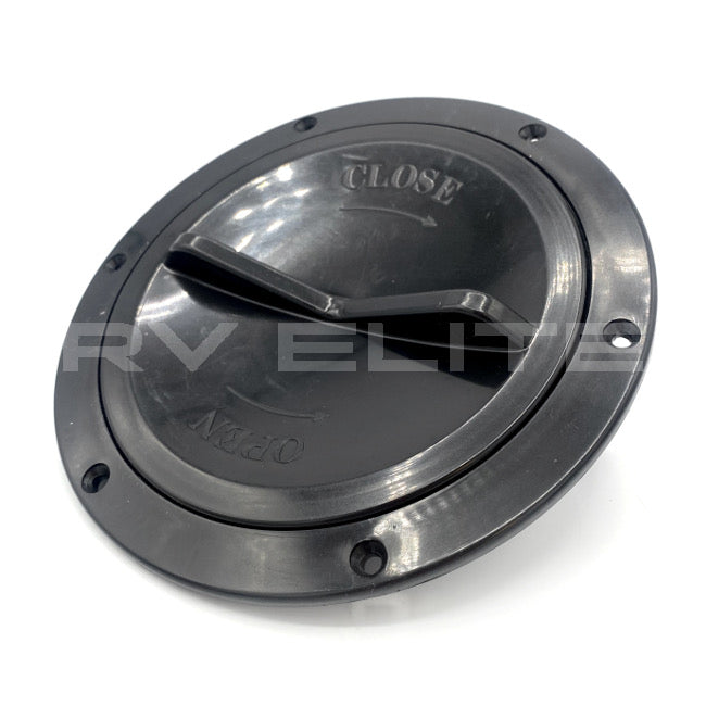 RV Access Port ABS Black 5" 10115168, REV Group - American Coach, Holiday Rambler, Fleetwood, Monaco Coach