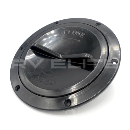 RV Access Port ABS Black 5" 10115168, REV Group - American Coach, Holiday Rambler, Fleetwood, Monaco Coach