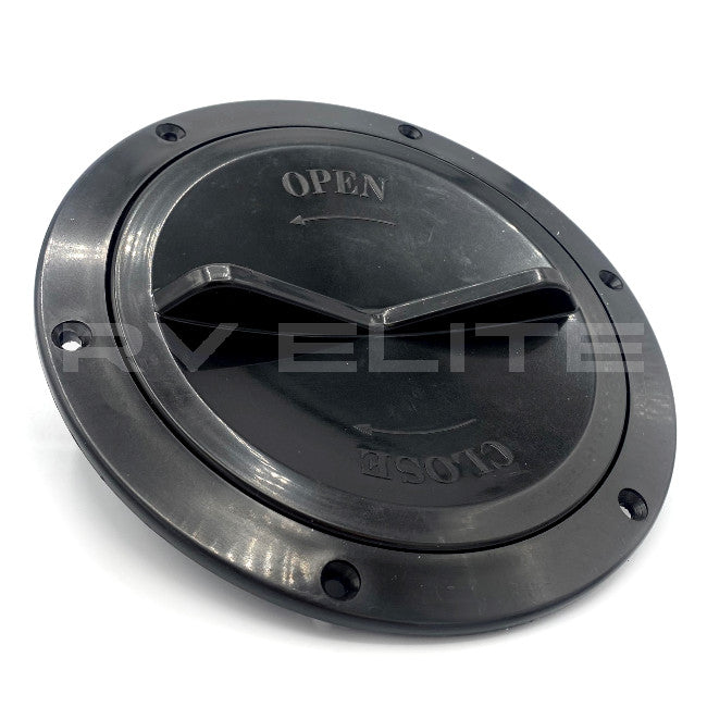 RV Access Port ABS Black 5" 10115168, REV Group - American Coach, Holiday Rambler, Fleetwood, Monaco Coach