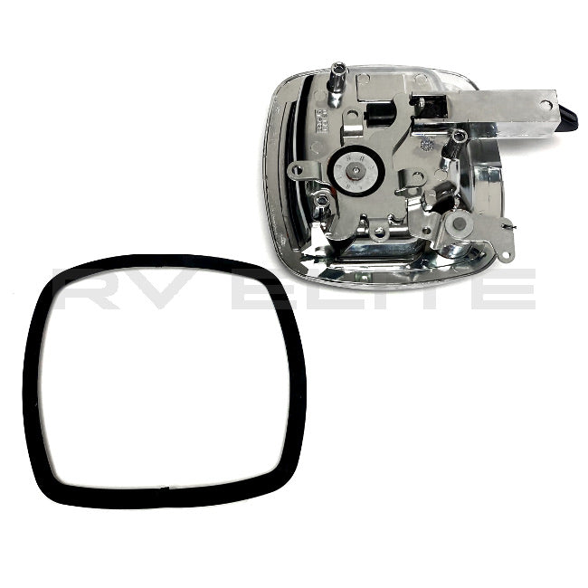RV Chrome Compartment Door Lock 10114518, REV Group - American Coach, Holiday Rambler, Fleetwood, Monaco Coach