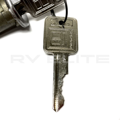 RV Ignition Cylinder with Keys 10123367, REV Group - American Coach, Holiday Rambler, Fleetwood, Monaco Coach