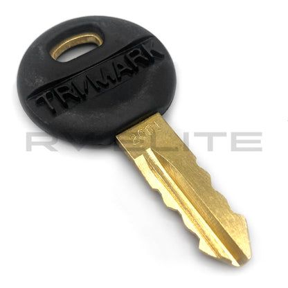 RV Key TM2001 for Compartment Door Lock, REV Group - American Coach, Holiday Rambler, Fleetwood, Monaco Coach