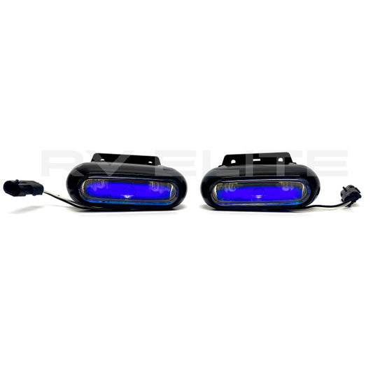 RV Oval Fog Light Pair Ultra Blue 10122783, REV Group - American Coach, Holiday Rambler, Fleetwood, Monaco Coach
