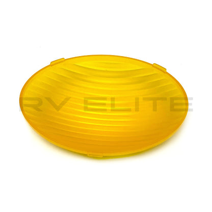 RV Porch Light Lens Amber Oval 10113452, REV Group - American Coach, Holiday Rambler, Fleetwood, Monaco Coach