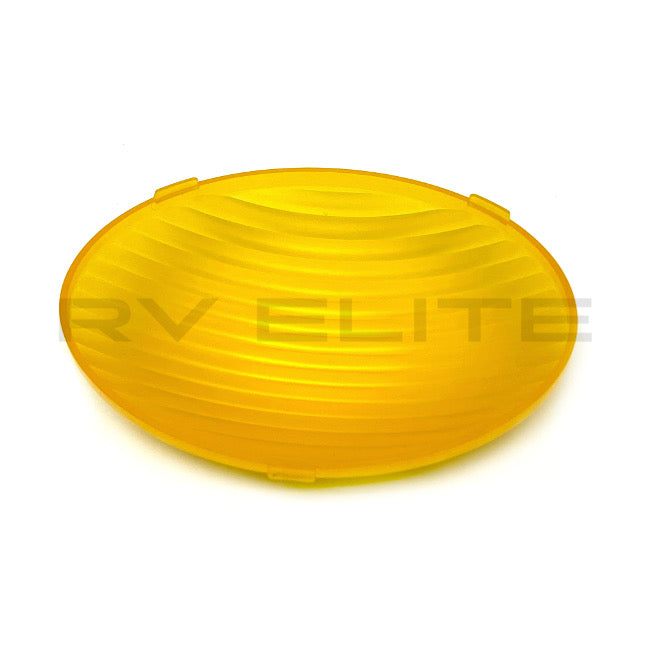 RV Porch Light Lens Amber Oval 10113452, REV Group - American Coach, Holiday Rambler, Fleetwood, Monaco Coach