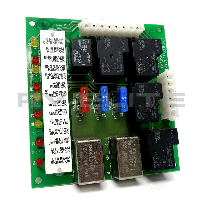 RV Front Chassis Relay Panel, REV Group - American Coach, Holiday Rambler, Fleetwood, Monaco Coach