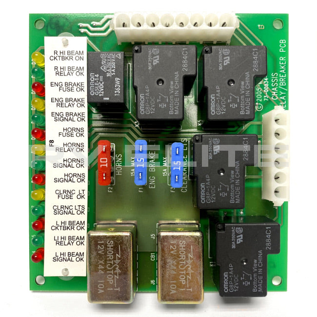 RV Front Chassis Relay Panel, REV Group - American Coach, Holiday Rambler, Fleetwood, Monaco Coach